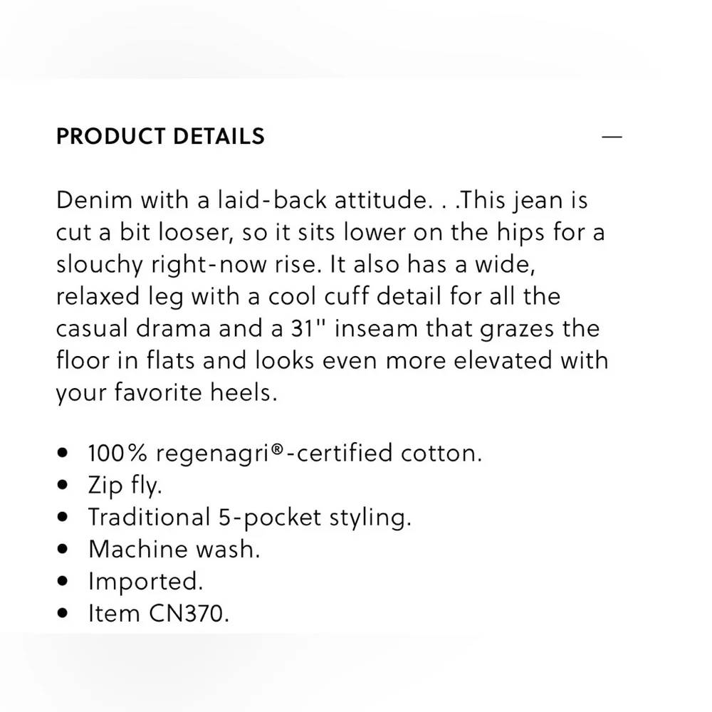 JCREW Cuffed lower-rise wide-leg Rigid  jean